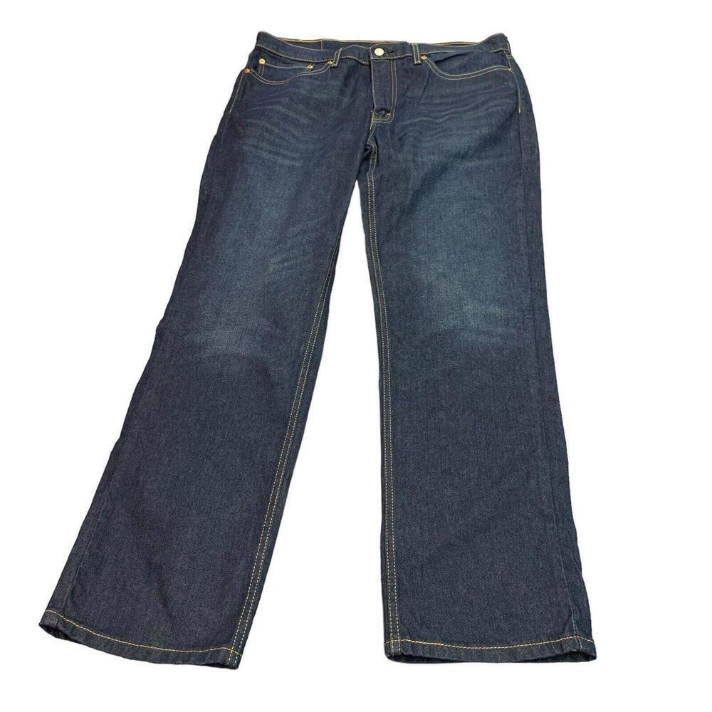 Levis 514 Mens Blue Jeans Straight Leg Dark Wash Size W36 L32